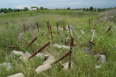Thunder Bay Drive-In Theatre - Pile Of Poles (newer photo)